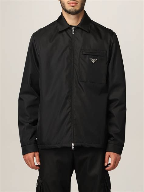 prada mens black jacket|Altro.